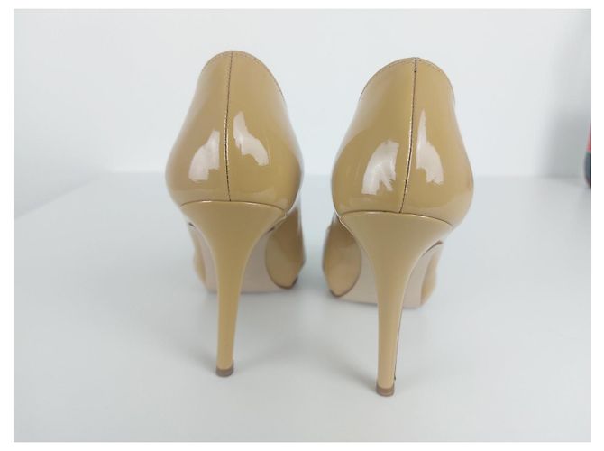 Décolleté Max Mara Beige in Pelle a Punta Aperta 39 - vista 10