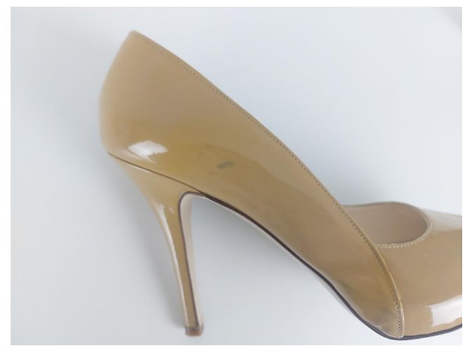 Décolleté Max Mara Beige in Pelle a Punta Aperta 39 - vista 6