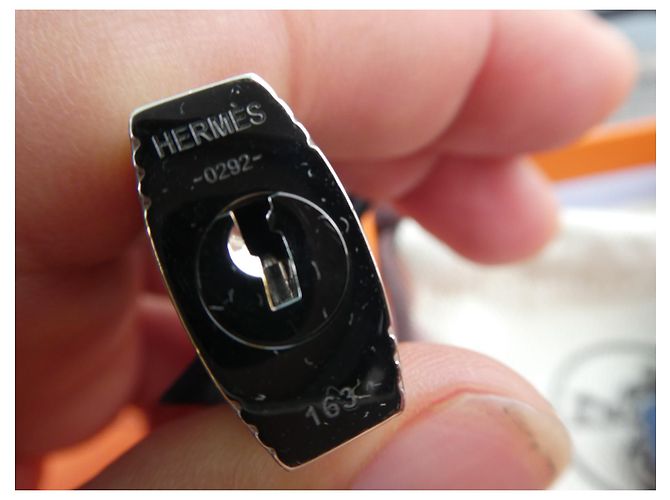 Hermès campanella, cerniera e lucchetto Hermes nuovi per borsa Hermes, scatola e sacchetto antipolvere. Blu - vista 3