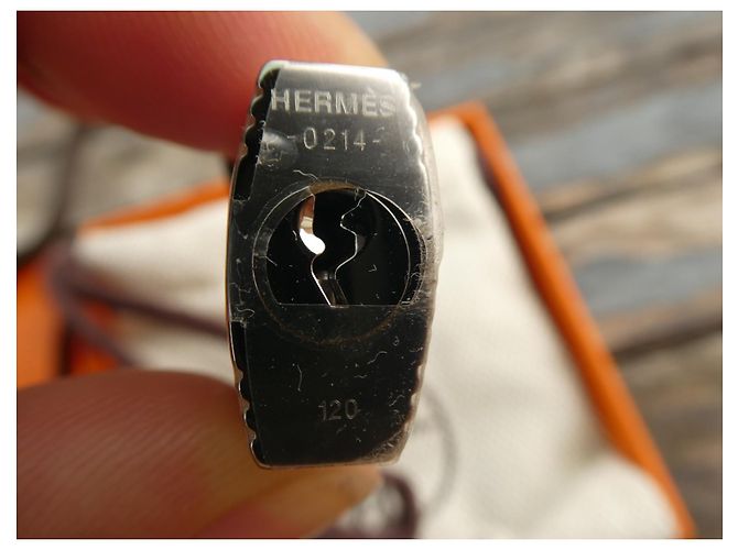 Hermès campanella, cerniera e lucchetto Hermes nuovi per borsa Hermes, scatola e sacchetto antipolvere. Verde Grigio - vista 4