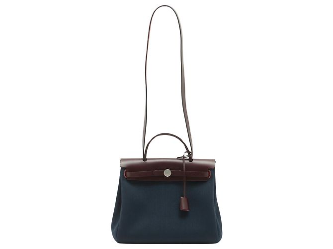Hermès herbag Bleu Marine - vue 2
