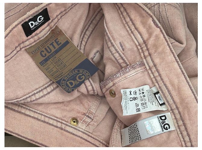 Dolce & Gabbana Jeans Hellrosa Gerade Schnitt Niedriger Bund Pink - Ansicht 10