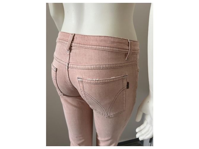 Dolce & Gabbana Jeans Hellrosa Gerade Schnitt Niedriger Bund Pink - Ansicht 5