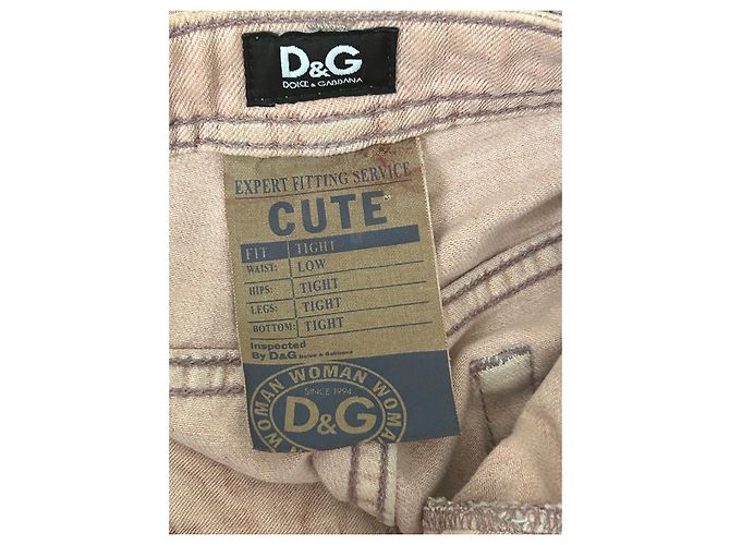 Dolce & Gabbana Jeans Hellrosa Gerade Schnitt Niedriger Bund Pink - Ansicht 7