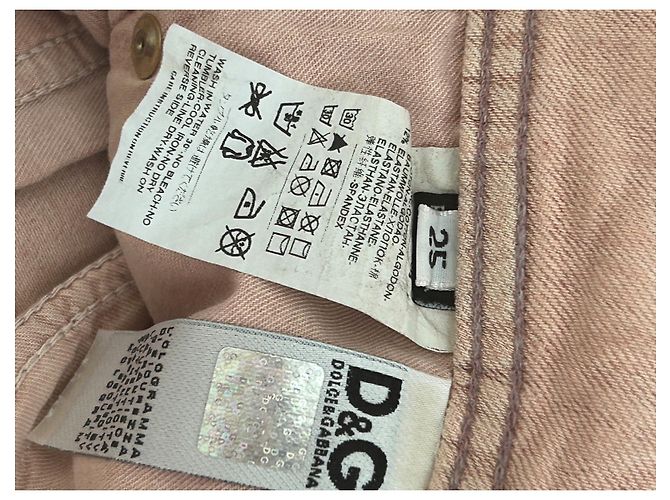 Dolce & Gabbana Jeans Hellrosa Gerade Schnitt Niedriger Bund Pink - Ansicht 8