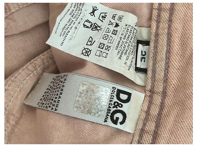 Dolce & Gabbana Jeans Hellrosa Gerade Schnitt Niedriger Bund Pink - Ansicht 9