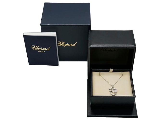 Pendente Happy Diamonds in oro bianco e diamanti Chopard - vista 3