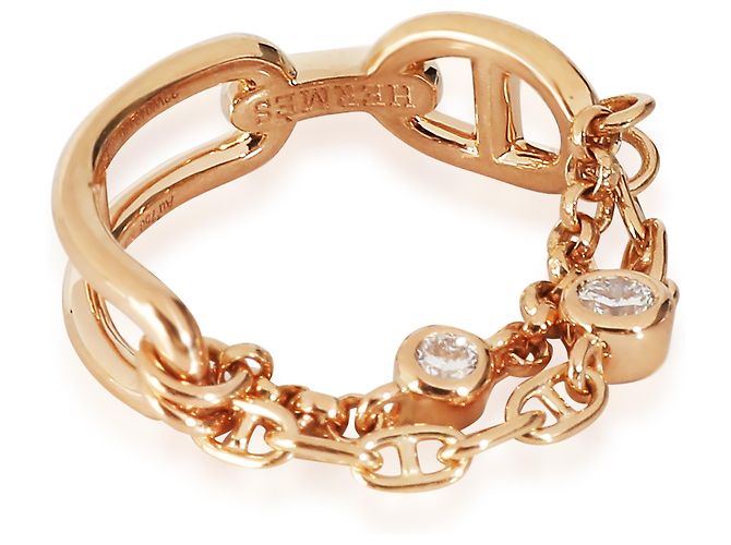 Ring Anello Chaine d'ancre in oro rosa di Hermès - vista 3