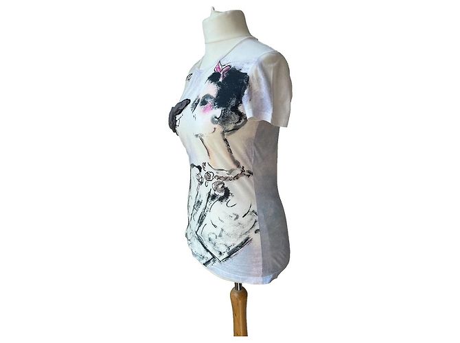Chanel Camiseta de fumar en acuarela, ¡Rara! Multicolor - vista 15
