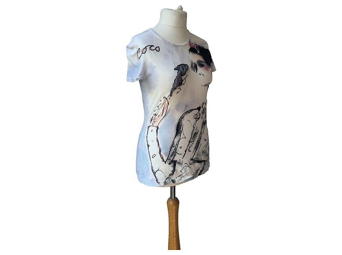 Chanel Camiseta de fumar en acuarela, ¡Rara! Multicolor - vista 16