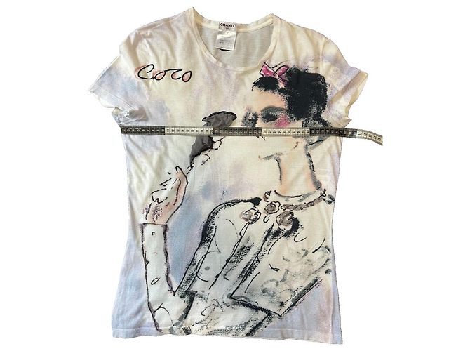 Chanel Camiseta de fumar en acuarela, ¡Rara! Multicolor - vista 6
