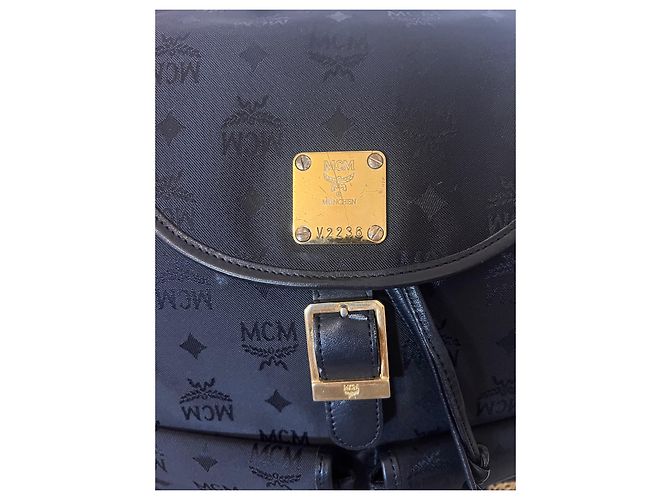 Zaino MCM in nylon nero - vista 3