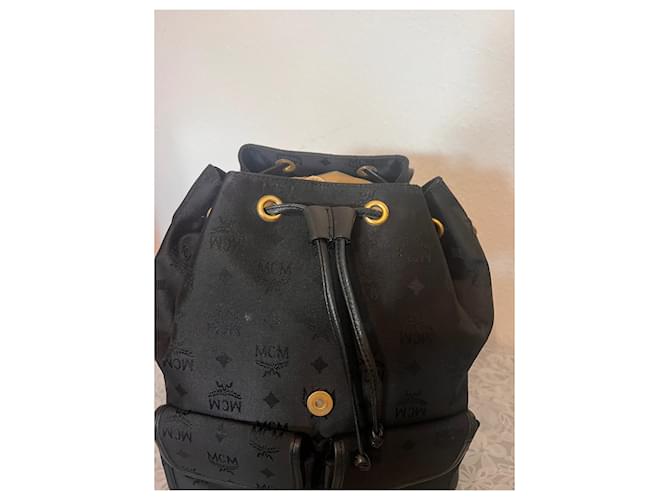 Zaino MCM in nylon nero - vista 4