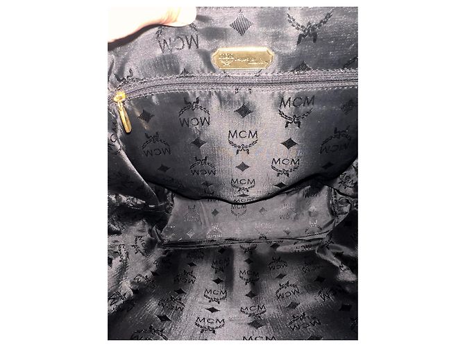 Zaino MCM in nylon nero - vista 5