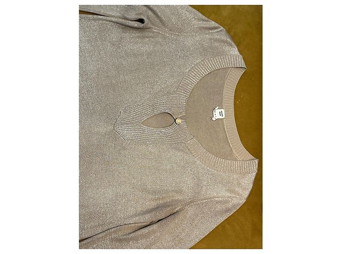 Hermès Tunica in seta Beige D'oro - vista 9