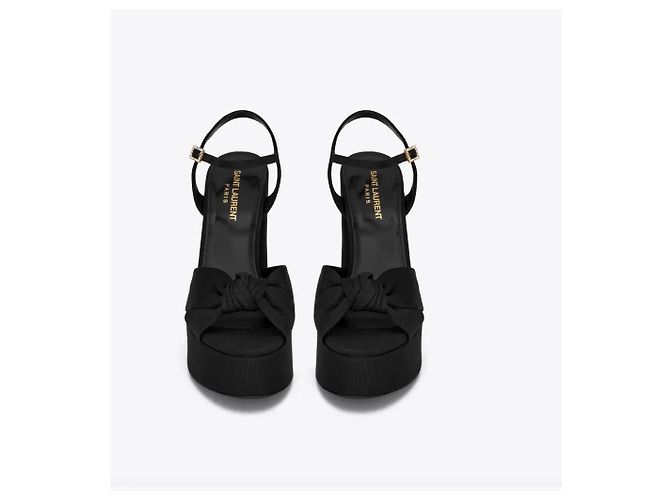 sandali plateau saint laurent new Nero - vista 3