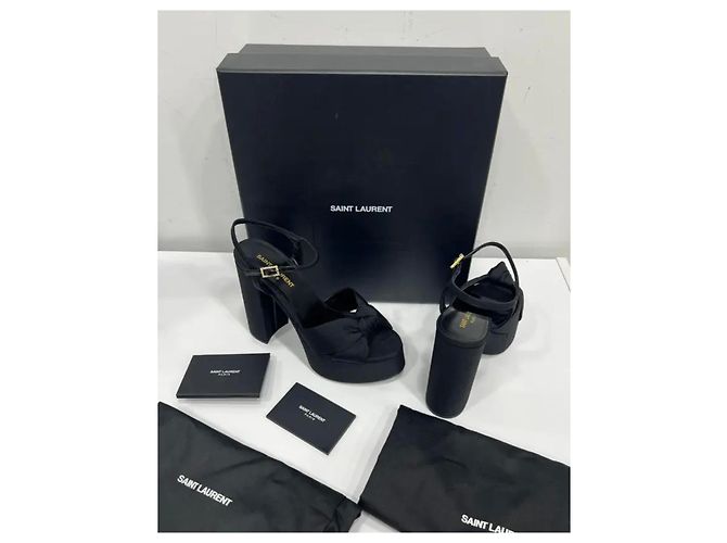 sandali plateau saint laurent new Nero - vista 4