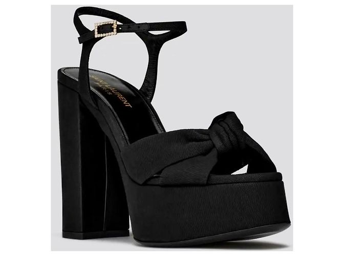 sandali plateau saint laurent new Nero - vista 5