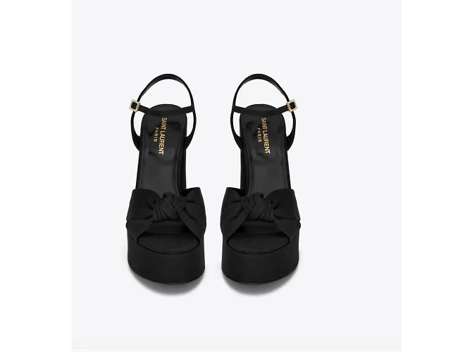 sandali plateau saint laurent new Nero - vista 6