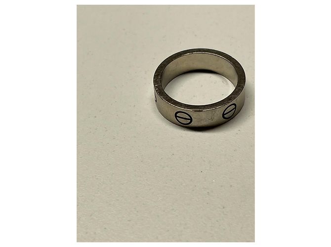 Cartier Love Ring aus 18 Karat Weißgold Größe 53 Silber - Ansicht 9