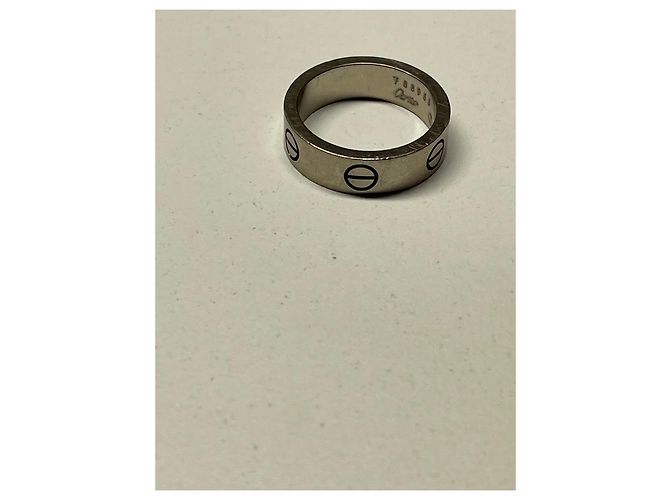 Cartier Love Ring aus 18 Karat Weißgold Größe 53 Silber - Ansicht 10