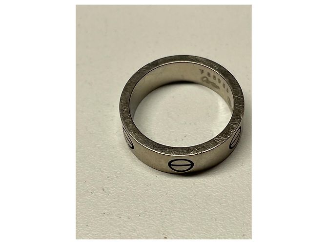 Cartier Love Ring aus 18 Karat Weißgold Größe 53 Silber - Ansicht 11