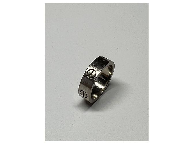 Cartier Love Ring aus 18 Karat Weißgold Größe 53 Silber - Ansicht 8