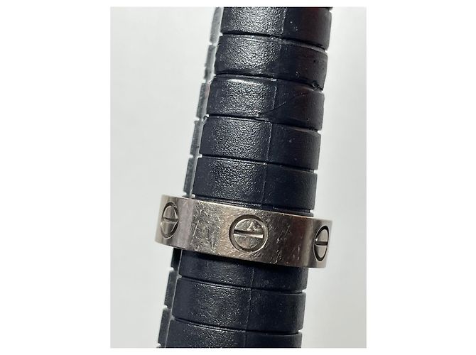 Cartier Love Ring aus 18 Karat Weißgold Größe 53 Silber - Ansicht 15