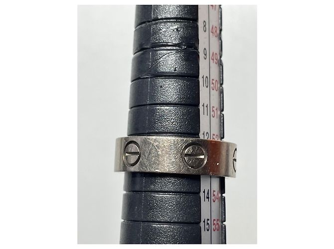 Cartier Love Ring aus 18 Karat Weißgold Größe 53 Silber - Ansicht 16