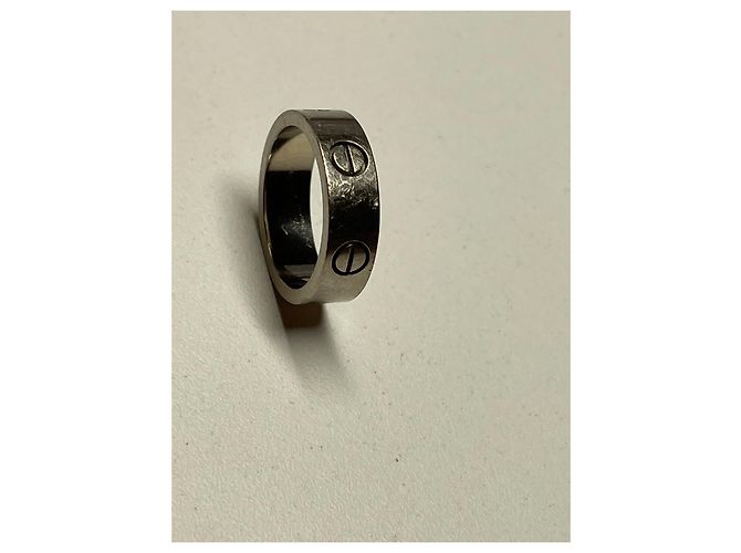 Cartier Love Ring aus 18 Karat Weißgold Größe 53 Silber - Ansicht 2