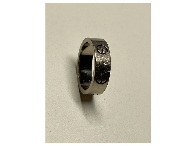 Cartier Love Ring aus 18 Karat Weißgold Größe 53 Silber - Ansicht 13