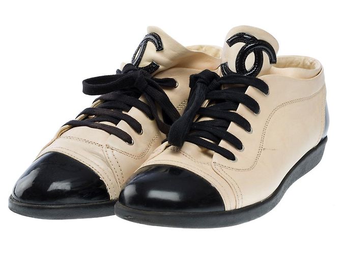 Scarpa CHANEL in Pelle Beige - 101962 - vista 3