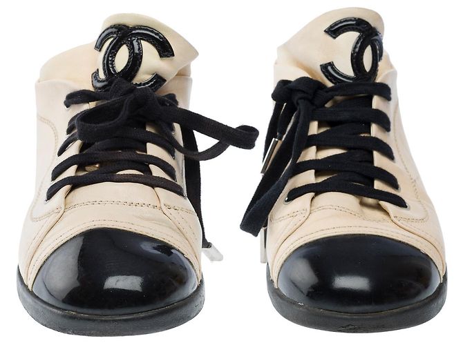 Scarpa CHANEL in Pelle Beige - 101962 - vista 4