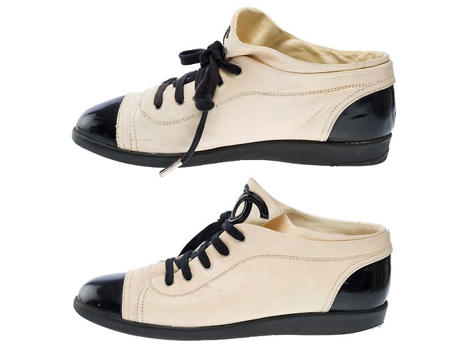Scarpa CHANEL in Pelle Beige - 101962 - vista 5