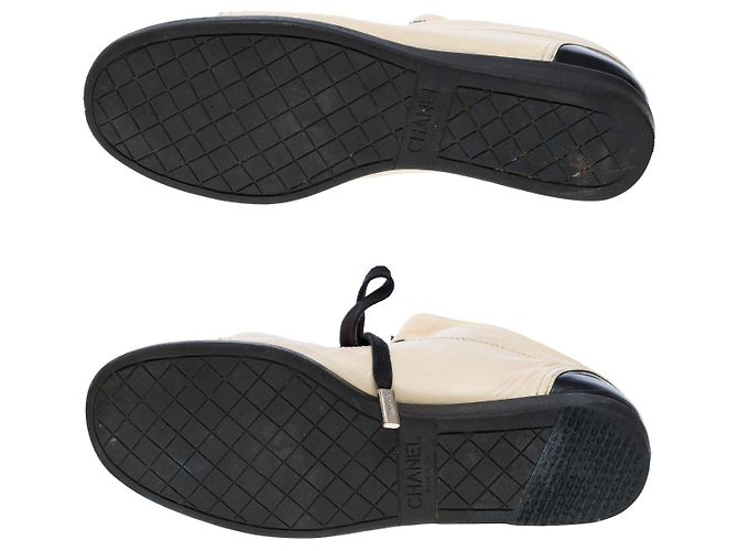 Scarpa CHANEL in Pelle Beige - 101962 - vista 8