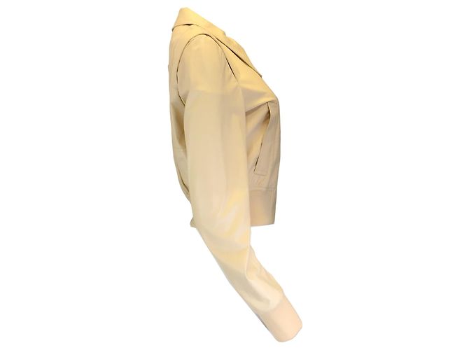 Drome Elfenbein Lammlederjacke  Beige - Ansicht 2