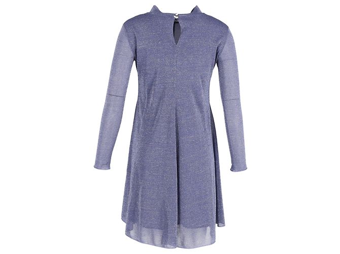 Mini abito Max Mara a maniche lunghe in poliestere viola Porpora - vista 2