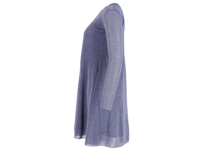 Mini abito Max Mara a maniche lunghe in poliestere viola Porpora - vista 3