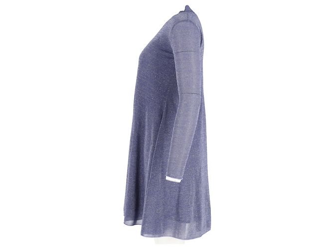 Mini abito Max Mara a maniche lunghe in poliestere viola Porpora - vista 6