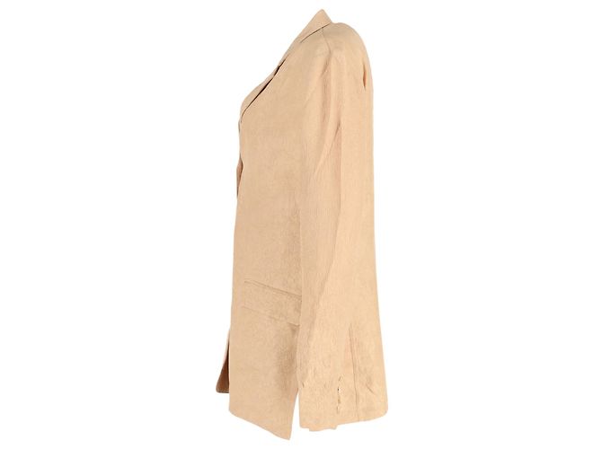 Joseph Jace Blazer aus zerknittertem Mattsatin in Kamelacetat Gelb - Ansicht 2