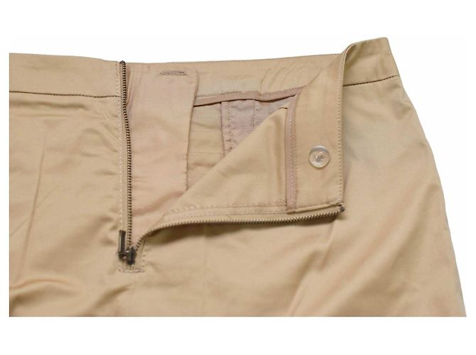 Autre Marque Willi Smith Falda Mini de Algodón Beige con Pliegues Talla 2 - vista 6