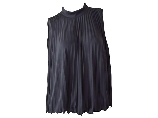 Pennyblack Ärmellose Bluse Blau Plissee Größe M - Ansicht 3