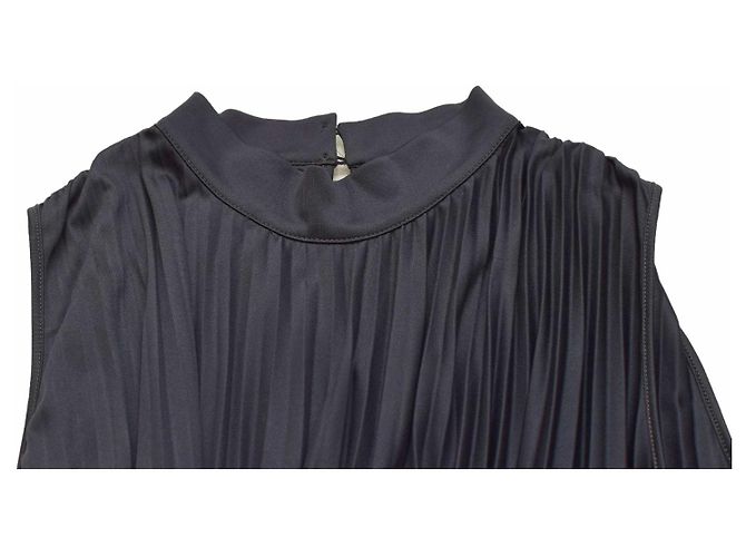 Pennyblack Ärmellose Bluse Blau Plissee Größe M - Ansicht 6