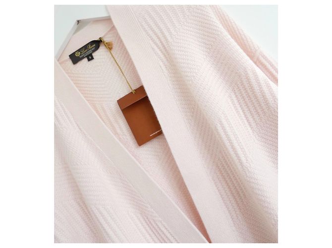 Loro Piana Port Grimaud Hellrosa Baby-Kaschmir-Strickjacke Pink - Ansicht 3