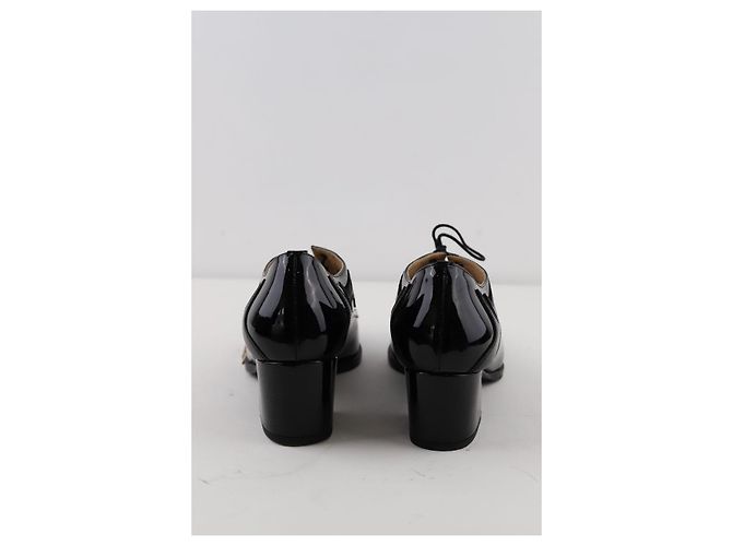 Chanel Schnürschuhe aus Leder Schwarz - Ansicht 2