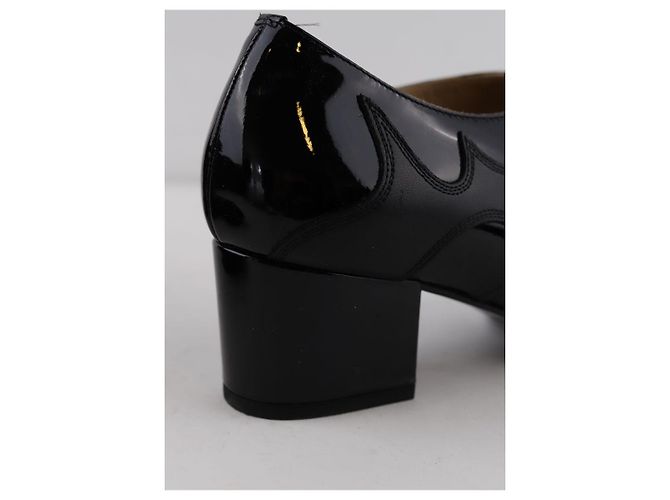 Chanel Schnürschuhe aus Leder Schwarz - Ansicht 7