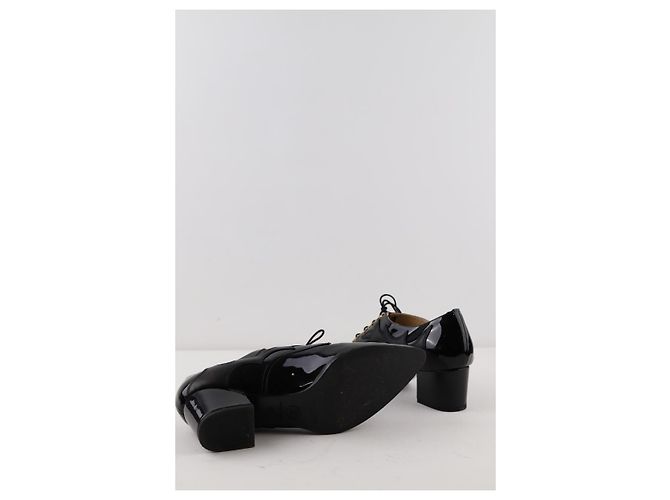 Chanel Schnürschuhe aus Leder Schwarz - Ansicht 8