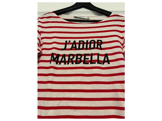 Top Christian Dior J'ADIORE MARBELLA Blanco Algodón - vista 3