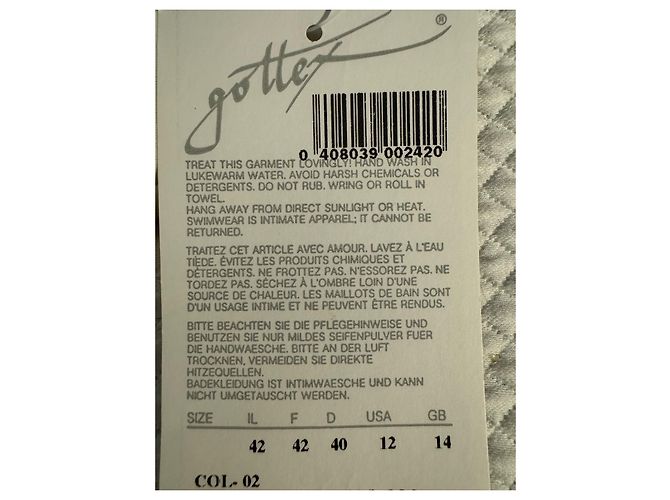 Gottex Badeanzug Einteiler Beige Lycra - Ansicht 7