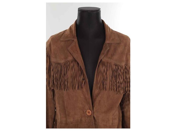 Laurence Dolige Giacca da cowboy in pelle Marrone - vista 2